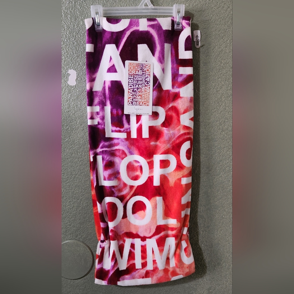 Mainstays Purple and Red Beach Towel